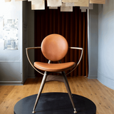 Design and modern leather and metal chair – ARCELIA