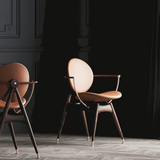 Design and modern leather and metal chair – ARCELIA