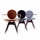 Design and modern leather and metal chair – ARCELIA