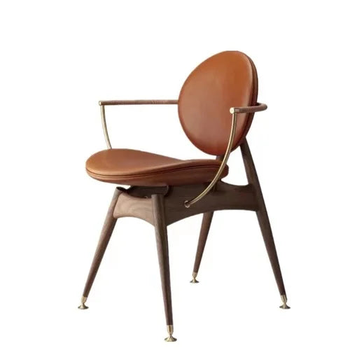 Design and modern leather and metal chair – ARCELIA